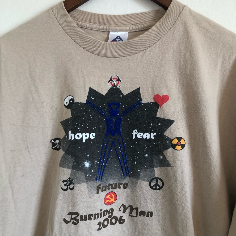 Burning Man 2006 custom T-shirt Y2K festival graphic tee unisex Burningman playa